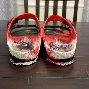 Birkenstock Arizona EV Sandals Shoes Red Black White Made Germany Mens Size 13 Birkenstock | Shoes | Birkenstock Arizona Ev Sandals Shoes  main image 4
